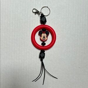 Red and Black Mickey Mouse Keychain